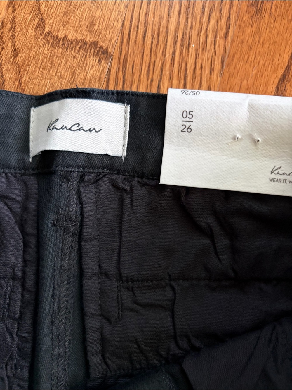 Kancan Julia Mid Rise Straight Black Pants NWT 5/26 Cropped Chino Work - Picture 8 of 14